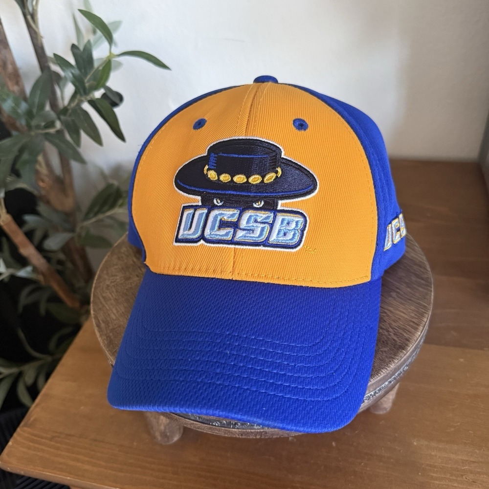 UCSB Santa Barbara Gauchos Dad Hat Baseball Cap Gold Blue Embroidered Logo OSFM - Picture 2 of 11